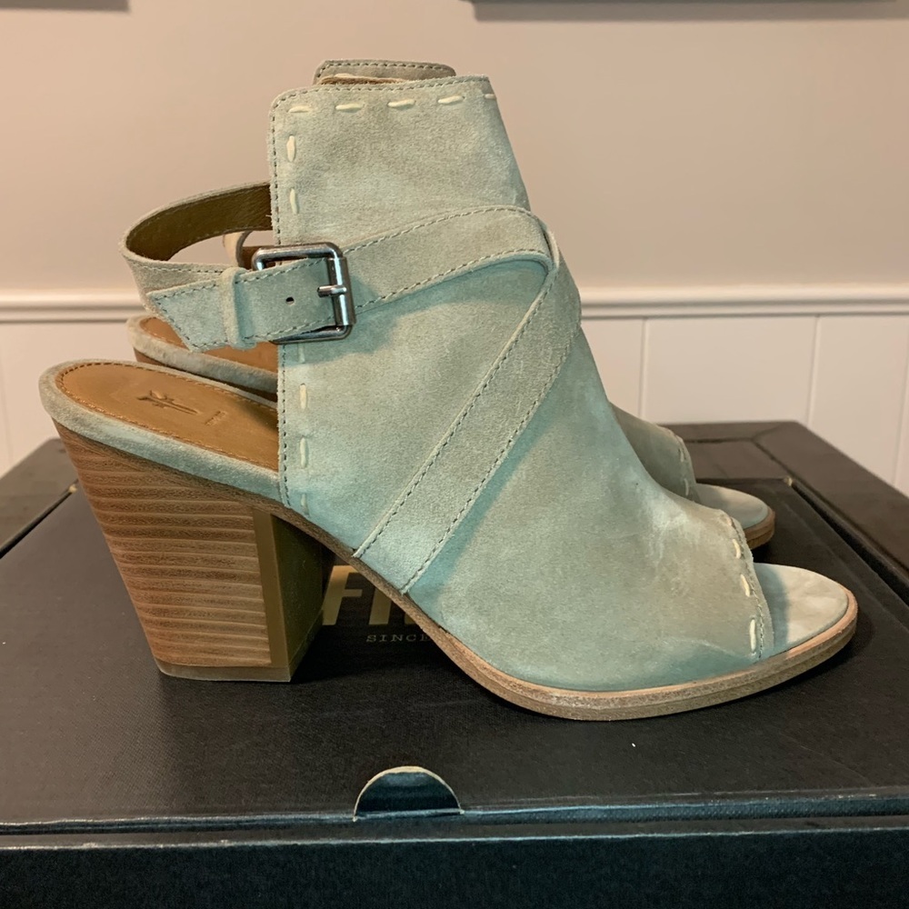 Frye Dani Pickstitch Shield Peep Toe Slingback - Picture 3 of 7
